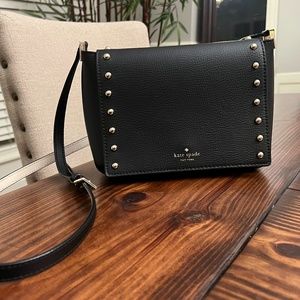 Kate Spade Sanders Place Avva Studded Crossbody in Black
